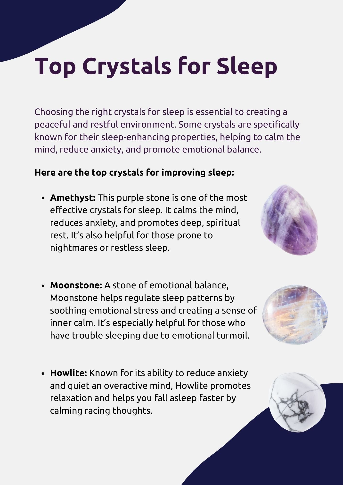 How to Improve Sleep with Crystals