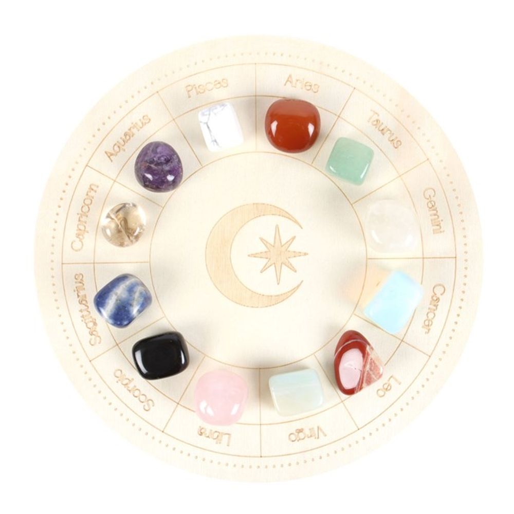 Powerful Astrology Wheel Crystal Grid Set