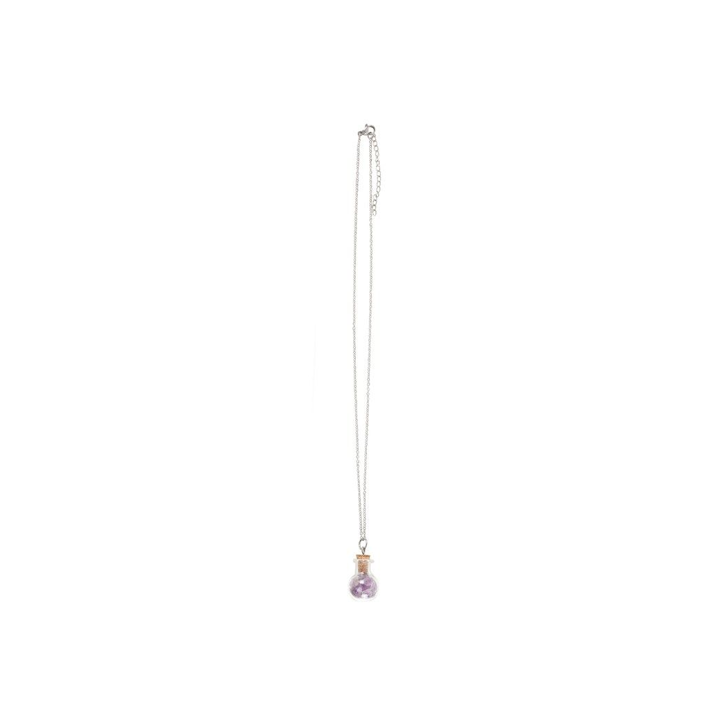 Calming Amethyst Bottle Necklace