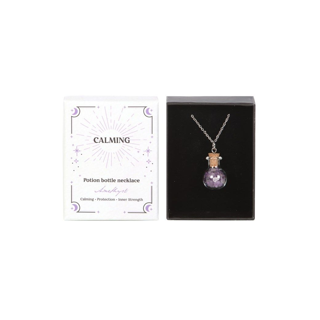 Calming Amethyst Bottle Necklace