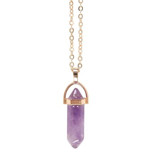 Calming - Amethyst Crystal Necklace Card