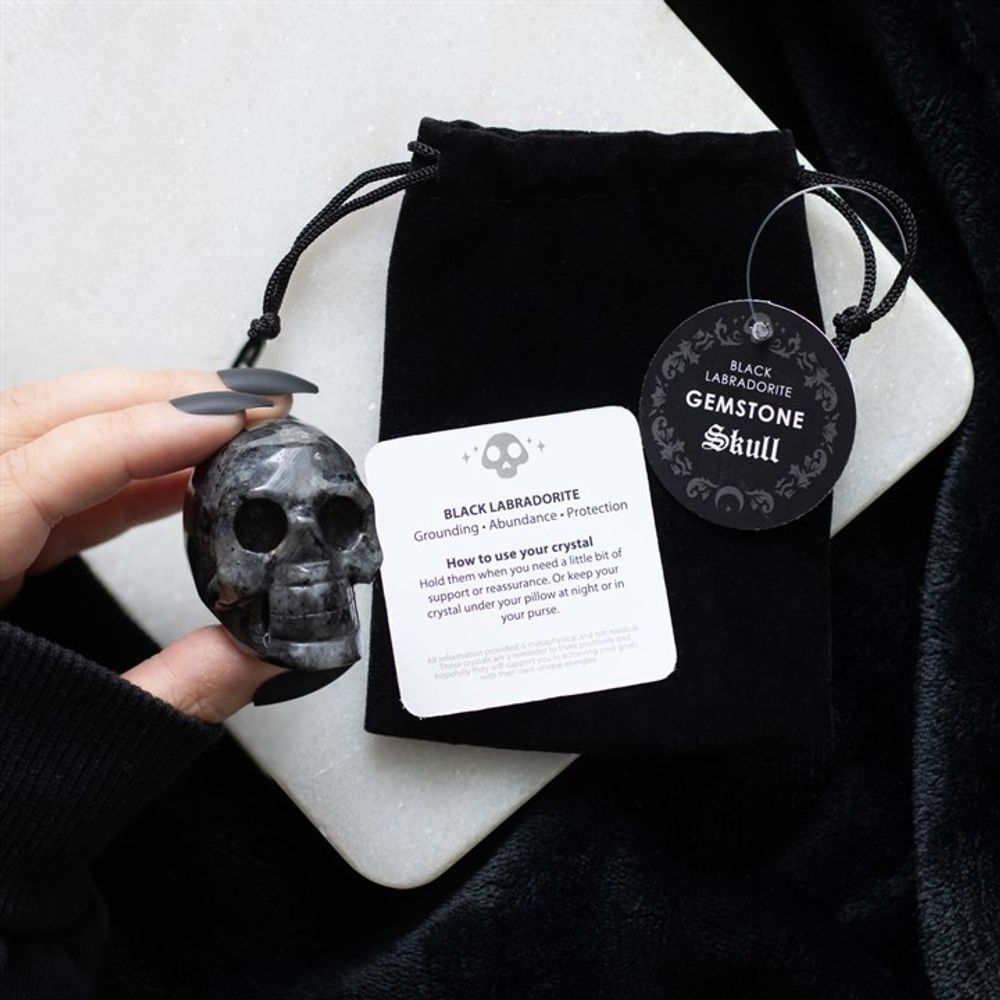 Abundance - Black Labradorite Crystal Skull