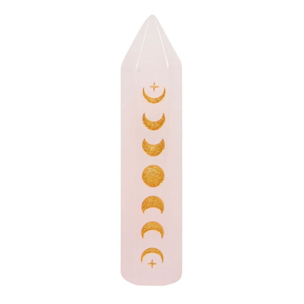 Rose Quartz Love Moon Phase Crystal Point