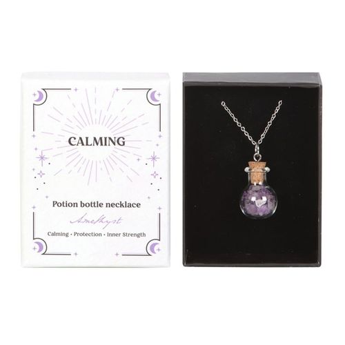 Calming Amethyst Bottle Necklace