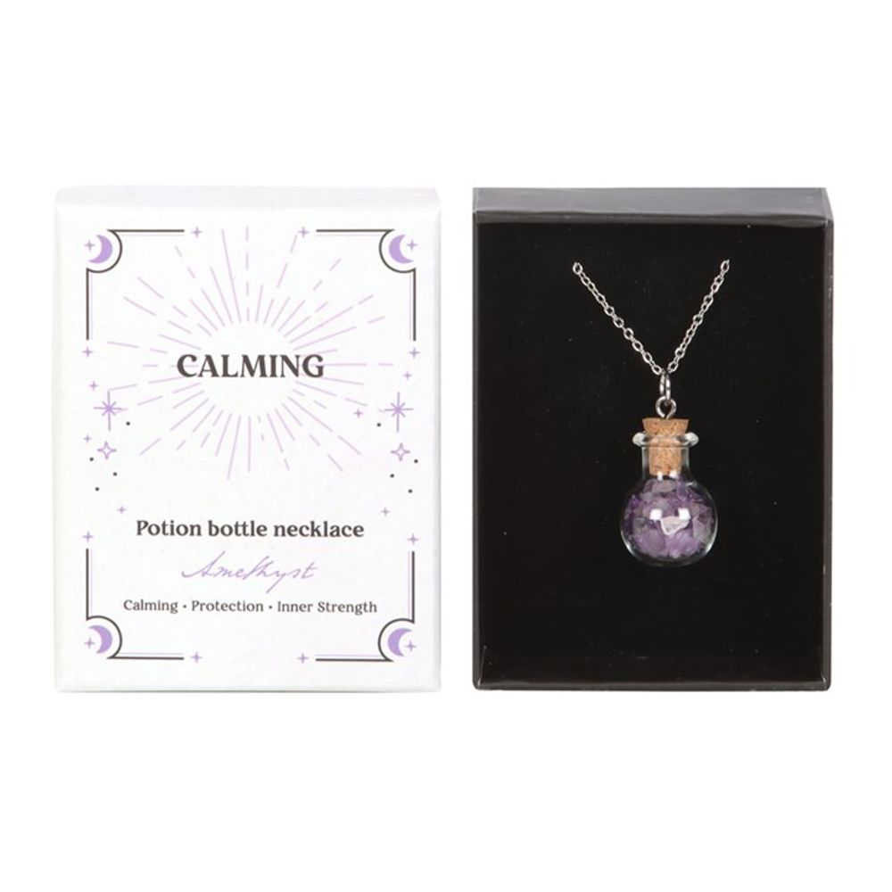 Calming Amethyst Bottle Necklace