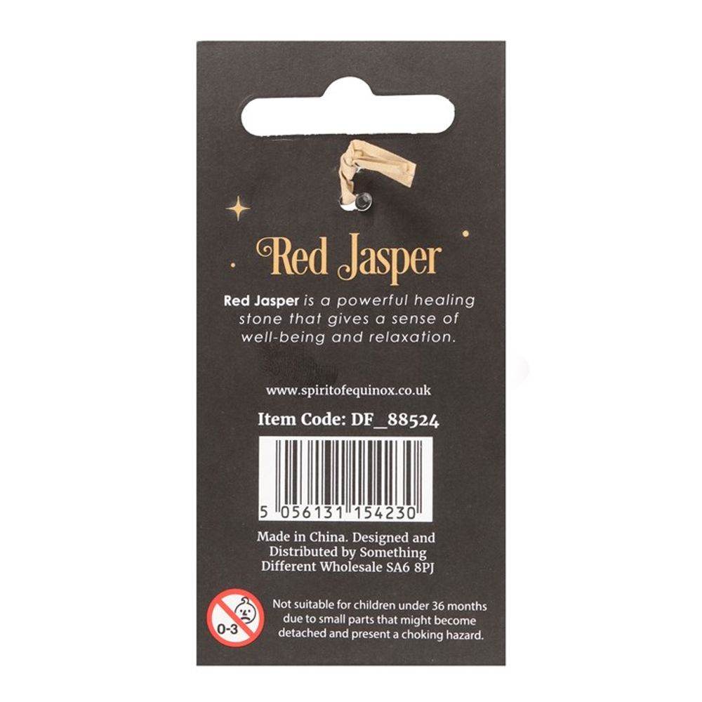 Relaxation - Red Jasper Crystal Mushroom Keyring