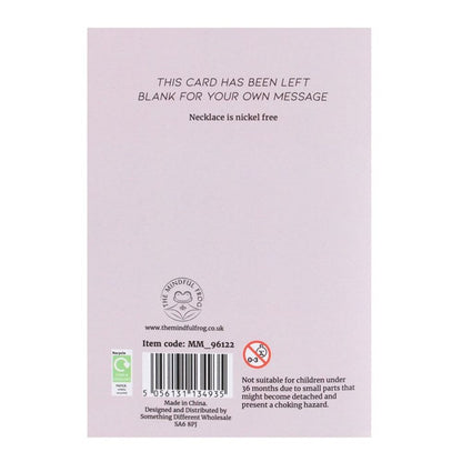 Unconditional Love - Rose Quartz Crystal Necklace Card