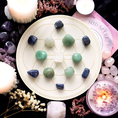 Abundance, Prosperity and Success - Crystal Grid Set