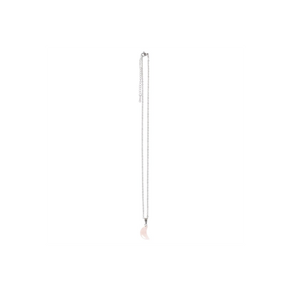 Love - Rose Quartz Crystal Moon Necklace on Greeting Card