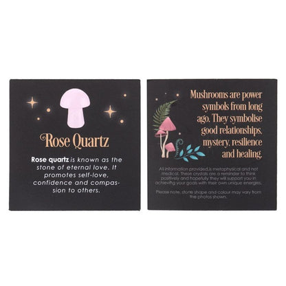 Compassion - Magical Rose Quartz Crystal Mushroom