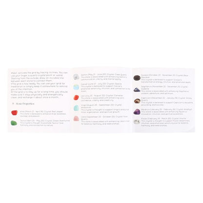 Powerful Astrology Wheel Crystal Grid Set